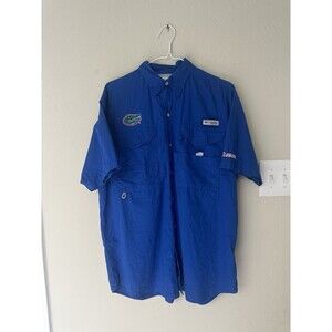 UNIVERSITY OF FLORIDA GATORS Men's Small Columbia PFG Fishing Short Sleeve Shirt